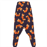 Space Fox Pattern Print Hammer Pants
