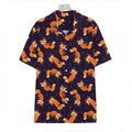 Space Fox Pattern Print Hawaiian Shirt