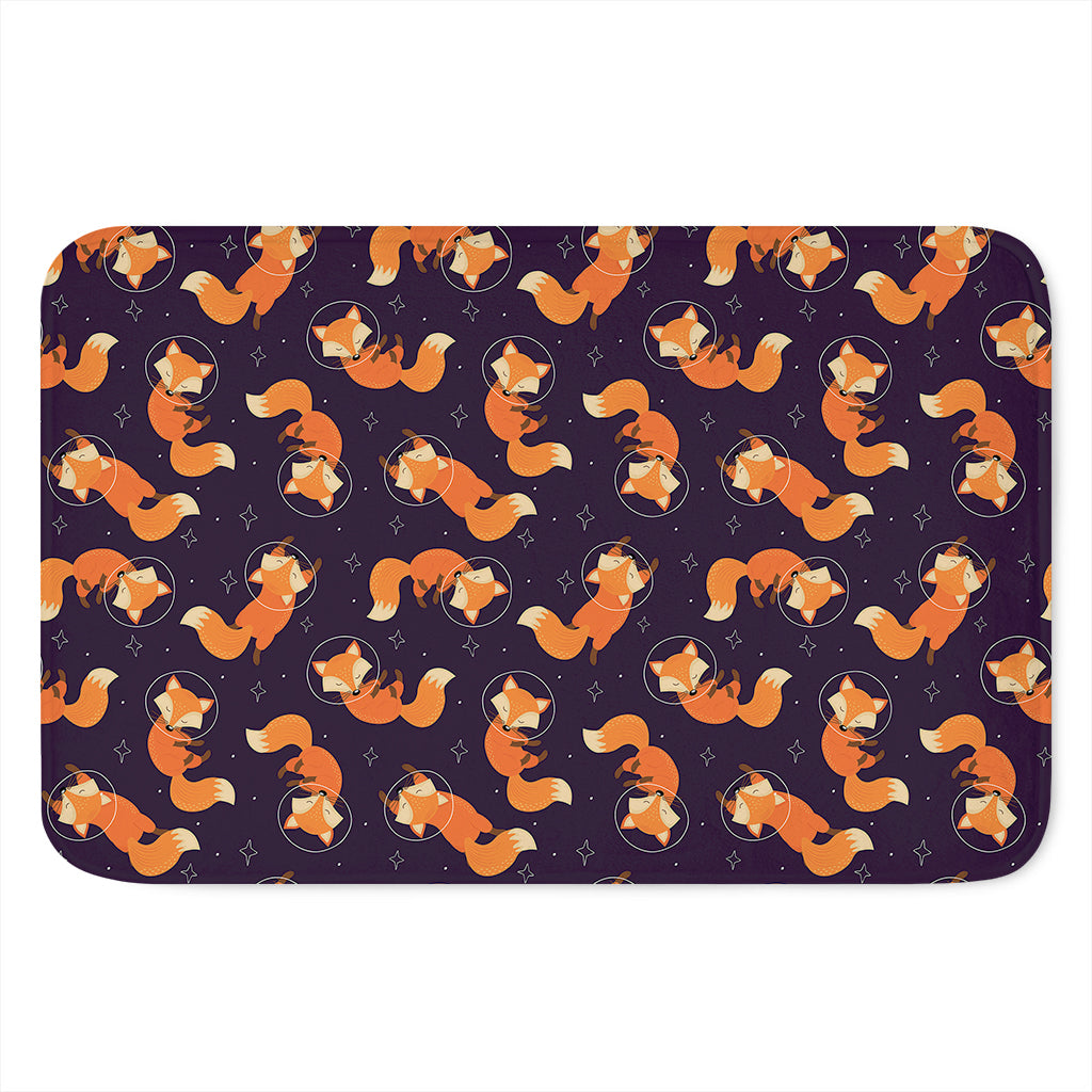 Space Fox Pattern Print Indoor Door Mat