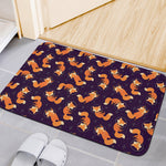 Space Fox Pattern Print Indoor Door Mat