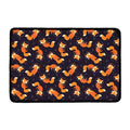 Space Fox Pattern Print Kitchen Mat