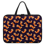 Space Fox Pattern Print Laptop Sleeve With Handle