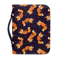 Space Fox Pattern Print Leather Bible Cover
