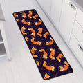 Space Fox Pattern Print Long Kitchen Mat