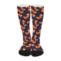 Space Fox Pattern Print Long Socks