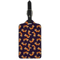 Space Fox Pattern Print Luggage Tag