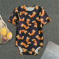 Space Fox Pattern Print Men's Bodysuit
