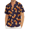 Space Fox Pattern Print Men's Deep V-Neck Shirt