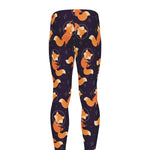 Space Fox Pattern Print Men's leggings