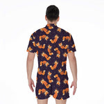 Space Fox Pattern Print Men's Rompers