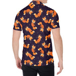 Space Fox Pattern Print Men's Shirt