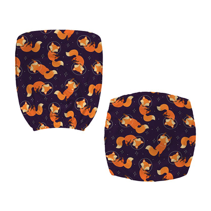 Space Fox Pattern Print Office Chair Cover