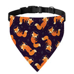 Space Fox Pattern Print Over The Collar Dog Bandana
