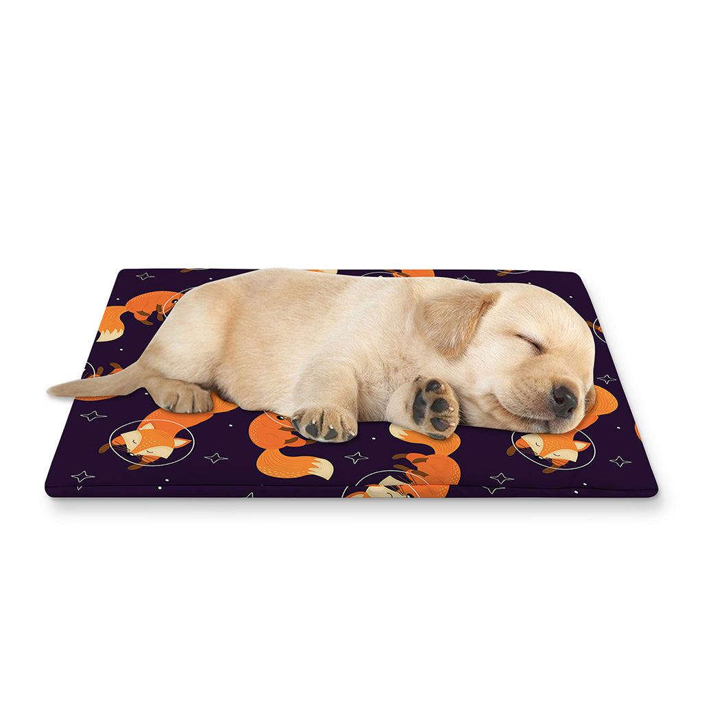 Space Fox Pattern Print Pet Cooling Mat Cover