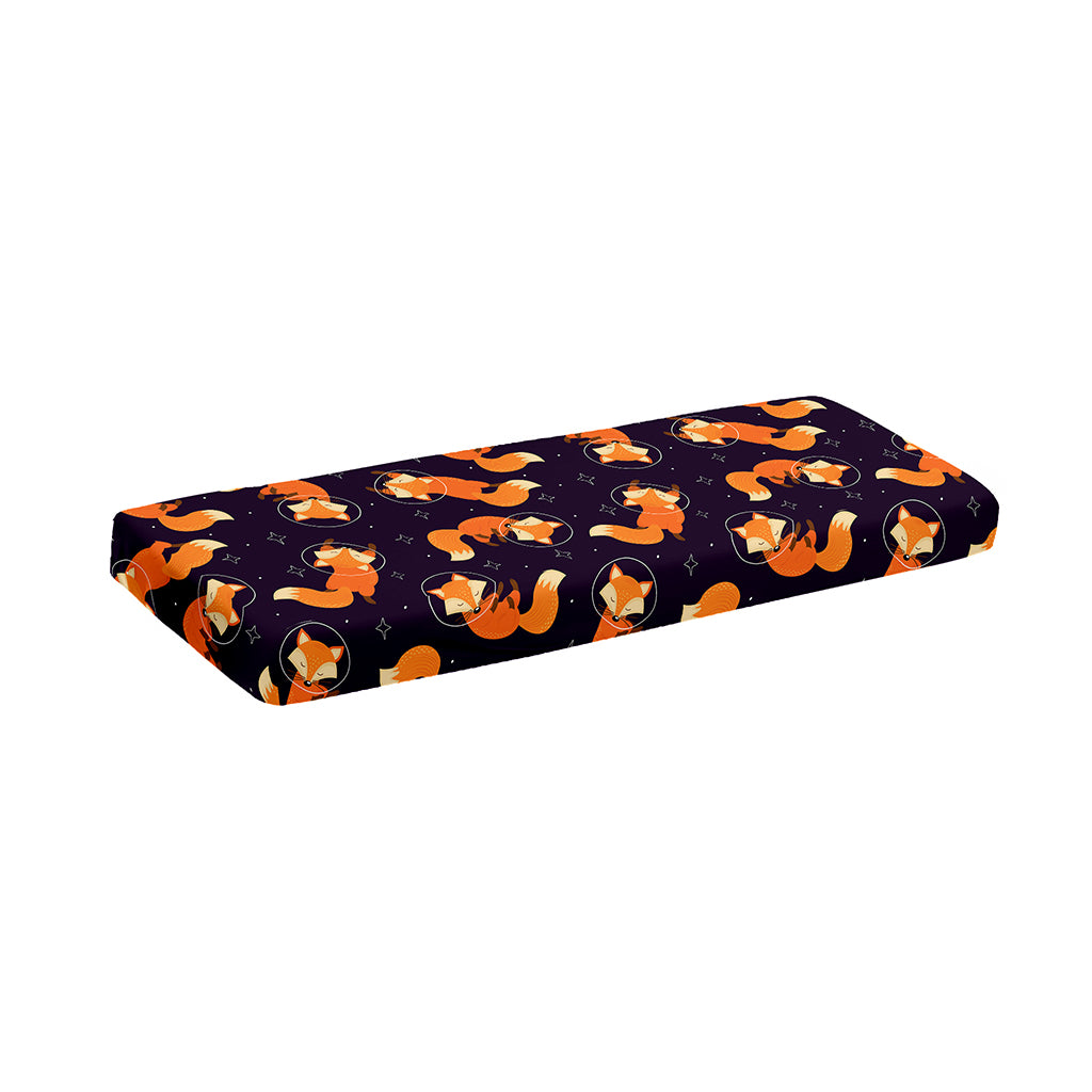 Space Fox Pattern Print Piano Keyboard Cover