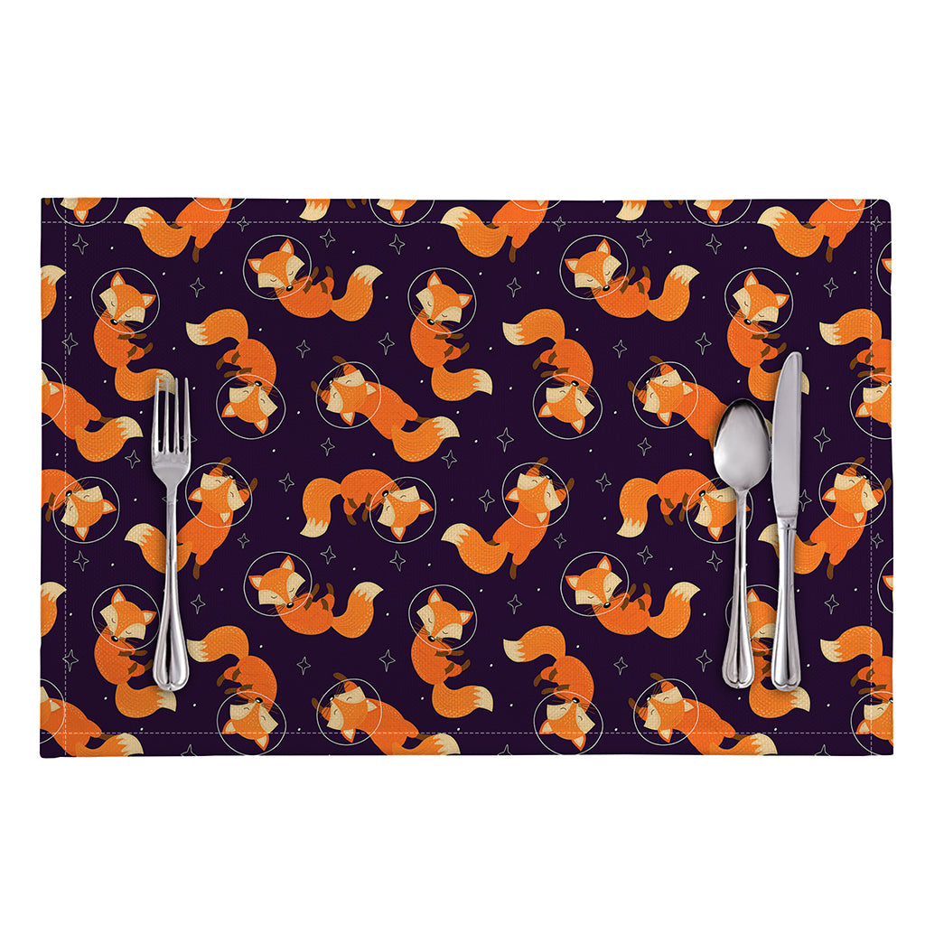 Space Fox Pattern Print Placemat