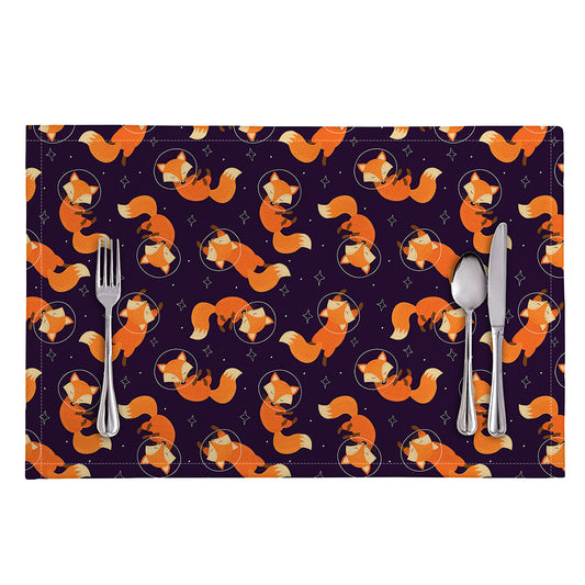 Space Fox Pattern Print Placemat