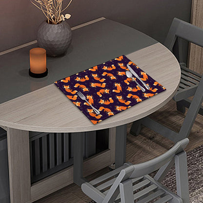 Space Fox Pattern Print Placemat