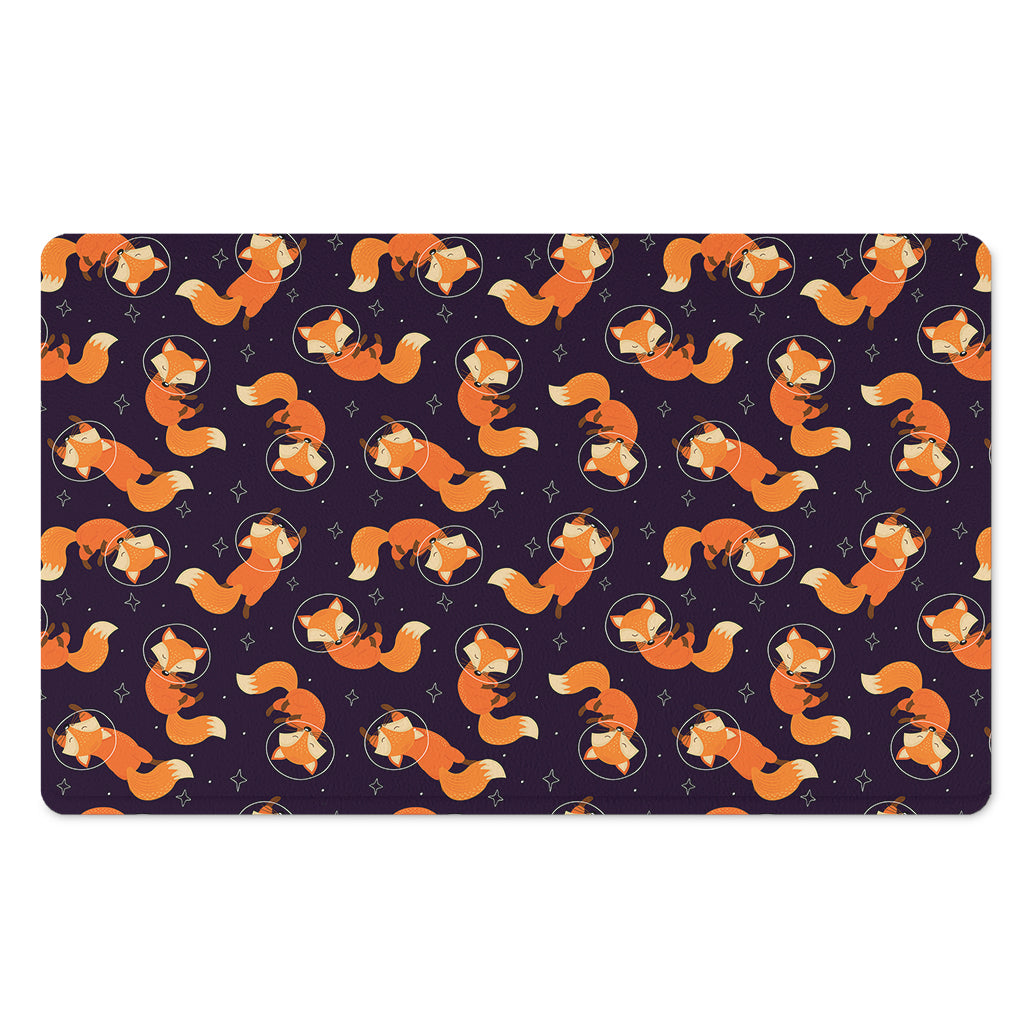 Space Fox Pattern Print Polyester Doormat