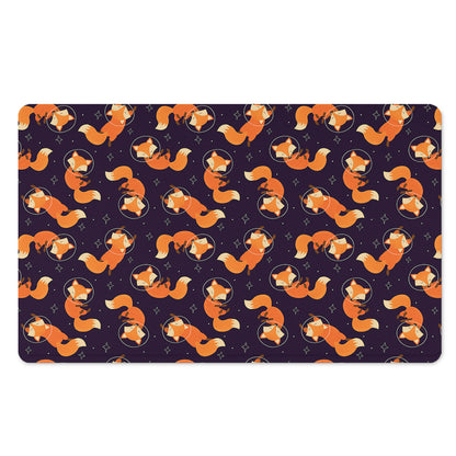 Space Fox Pattern Print Polyester Doormat