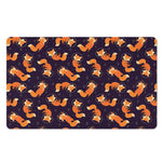 Space Fox Pattern Print Polyester Doormat