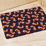 Space Fox Pattern Print Polyester Doormat
