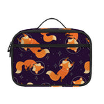 Space Fox Pattern Print Portable Lunch Bag