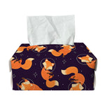 Space Fox Pattern Print Rectangle Tissue Box Cover
