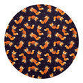 Space Fox Pattern Print Round Blanket