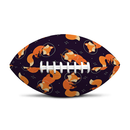 Space Fox Pattern Print Rugby Ball