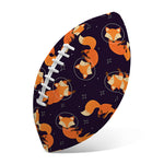 Space Fox Pattern Print Rugby Ball