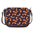 Space Fox Pattern Print Saddle Bag