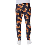 Space Fox Pattern Print Scuba Joggers