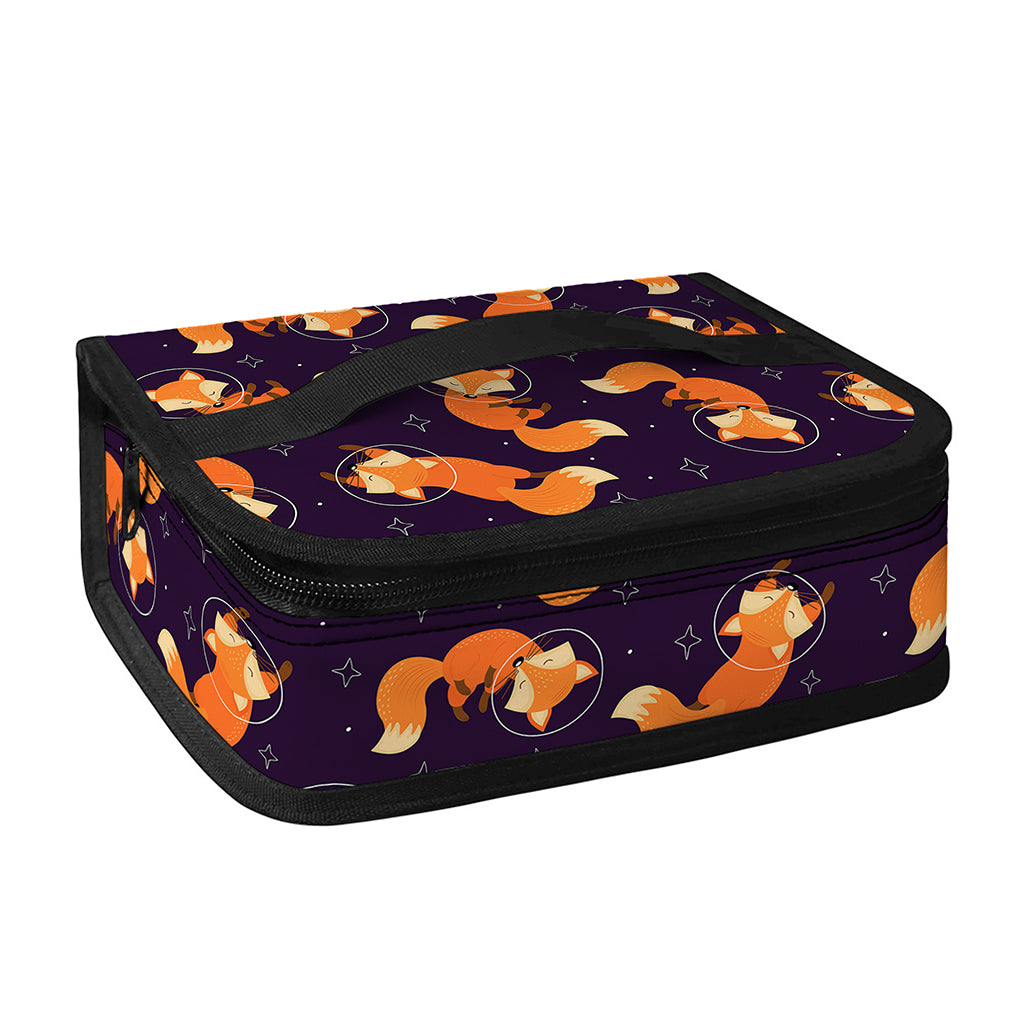 Space Fox Pattern Print Small Lunch Bag