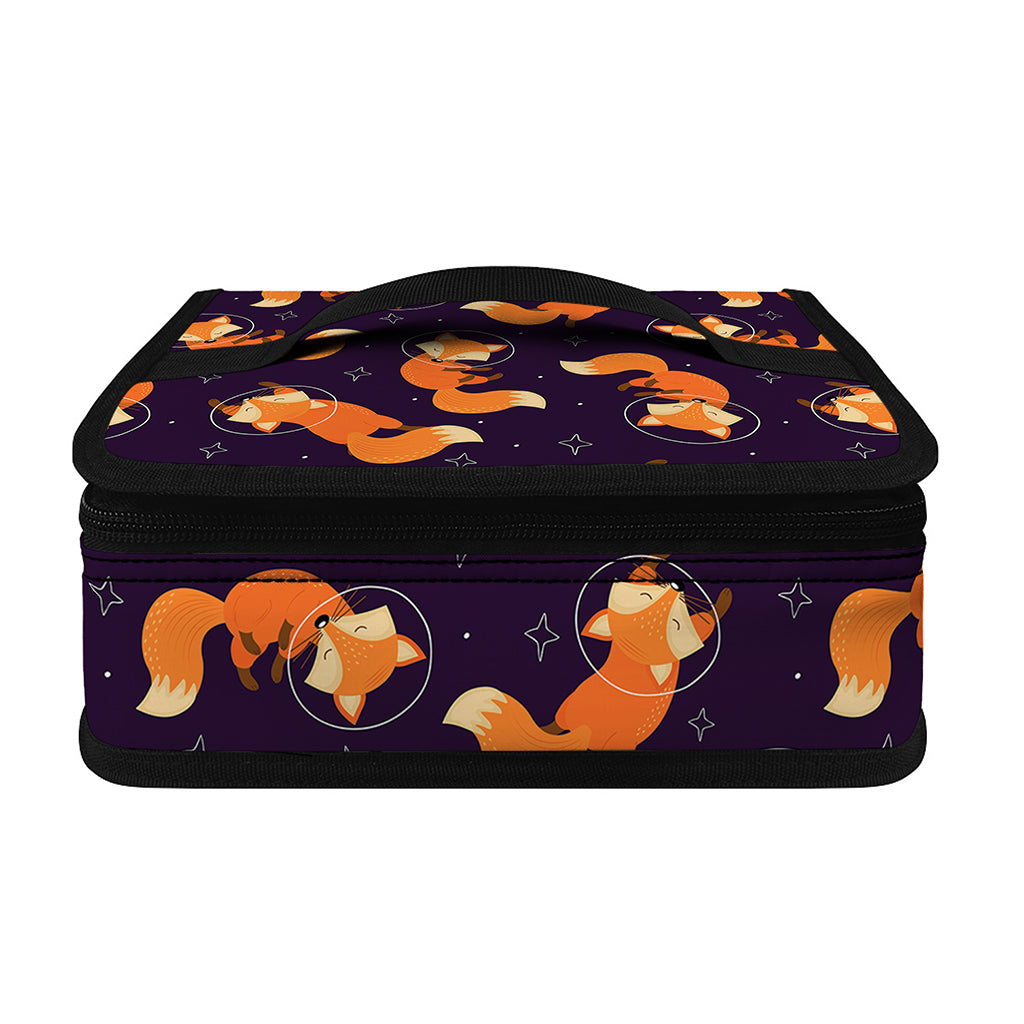 Space Fox Pattern Print Small Lunch Bag