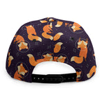 Space Fox Pattern Print Snapback Cap