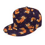 Space Fox Pattern Print Snapback Cap