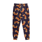 Space Fox Pattern Print Sweatpants