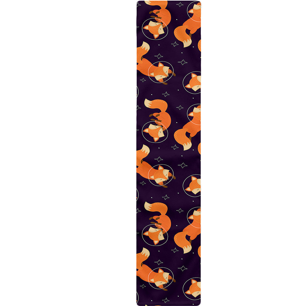 Space Fox Pattern Print Table Runner