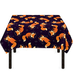 Space Fox Pattern Print Tablecloth