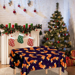 Space Fox Pattern Print Tablecloth