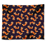 Space Fox Pattern Print Tapestry