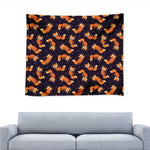 Space Fox Pattern Print Tapestry