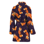 Space Fox Pattern Print Women's Bathrobe