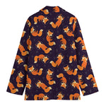 Space Fox Pattern Print Women's Blazer