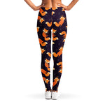 Space Fox Pattern Print Women's Leggings
