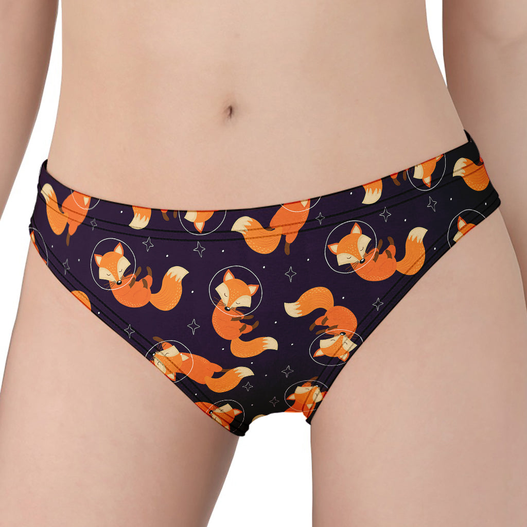 Space Fox Pattern Print Women's Panties