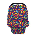 Space Rockets Pattern Print Baby Seat Cover