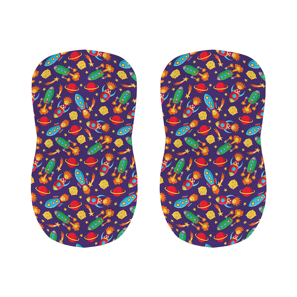 Space Rockets Pattern Print Bar Stool Covers