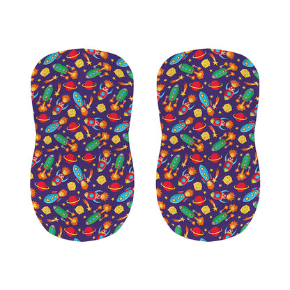 Space Rockets Pattern Print Bar Stool Covers